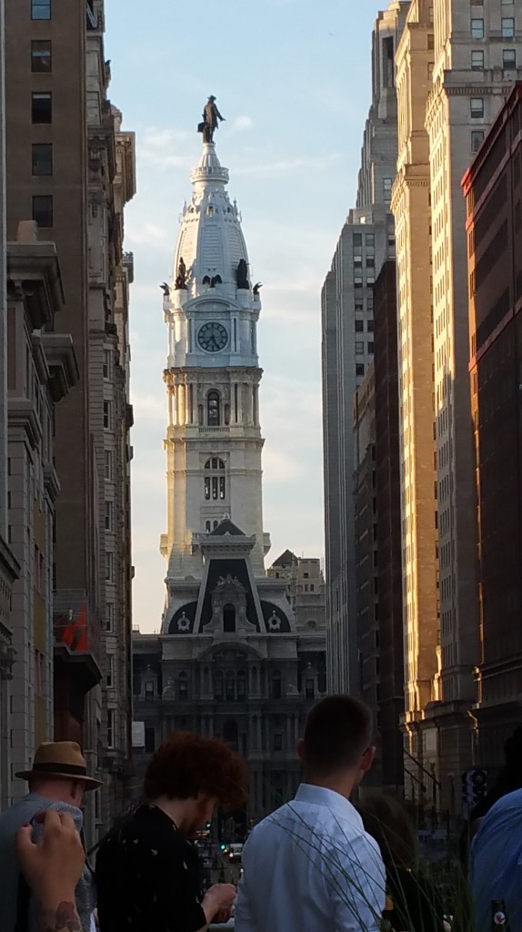 picture of City Hall as seen from the balcony of the Kimmel Center